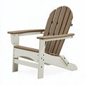 Adirondack Gartenstuhl 82 x 78 x 95 cm Holz Braun Weiss - mit breiten Armlehnen