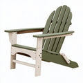 Gartenstuhl 86 x 80 x 95 cm aus Holz Grün Creme im Adirondack-Stil