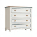 Kommode 100 x 45 x 95 cm Weiss Holzwerkstoff mit 4 Schubladen Landhausstil