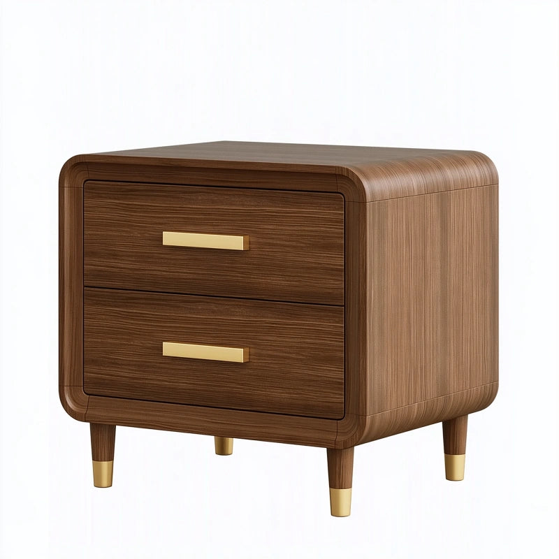 Nachttisch 60 x 40 x 55 cm Holzwerkstoff Braun mit 2 Schubladen